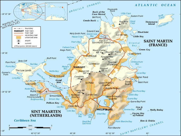 Map Sint Maarten